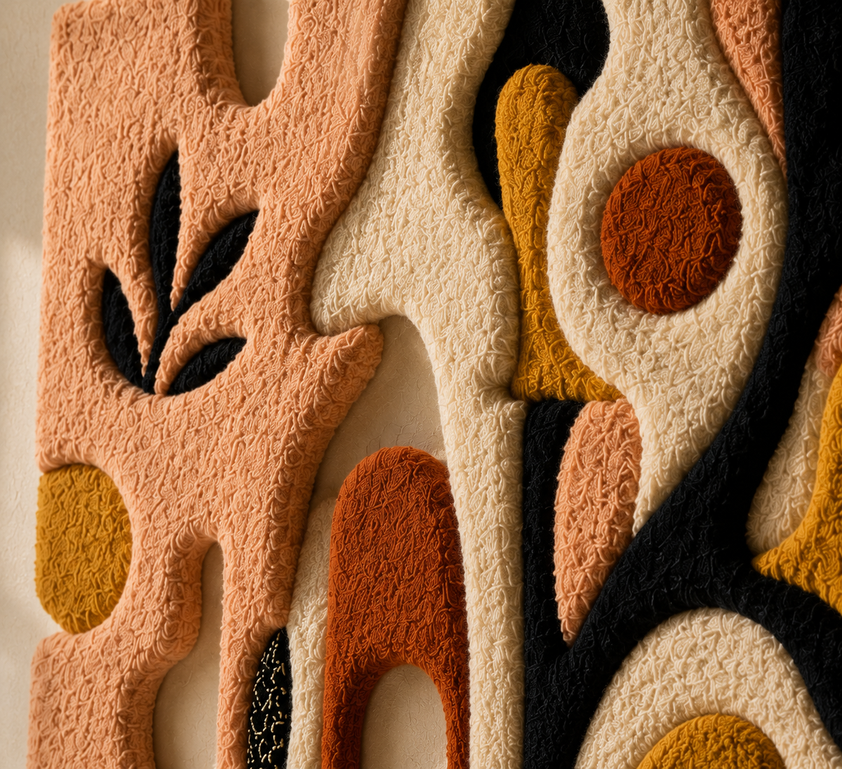 Hewn Earth Blush Garden wall art featuring a vibrant, floral botanical design on a wall art canvas.