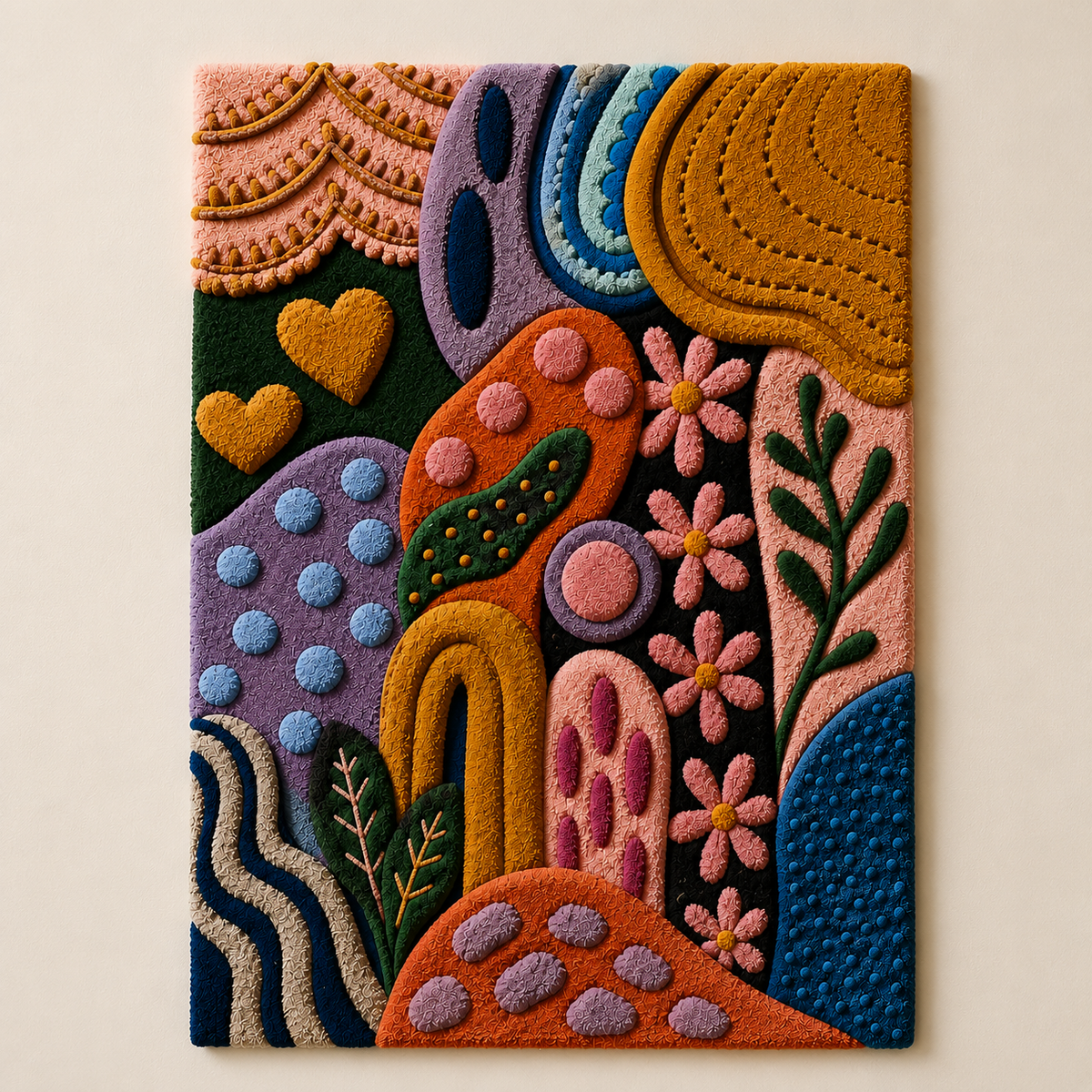 Hewn Earth Midnight Meadow wall art featuring a serene landscape in soft, muted tones, perfect for modern home decor.
