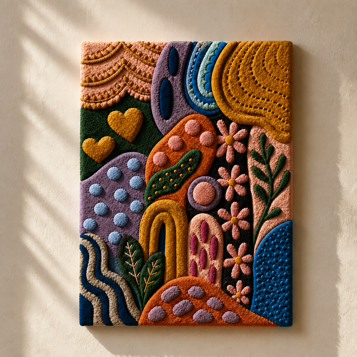 Hewn Earth Midnight Meadow wall art featuring a serene meadow scene with dark tones and natural landscape imagery.