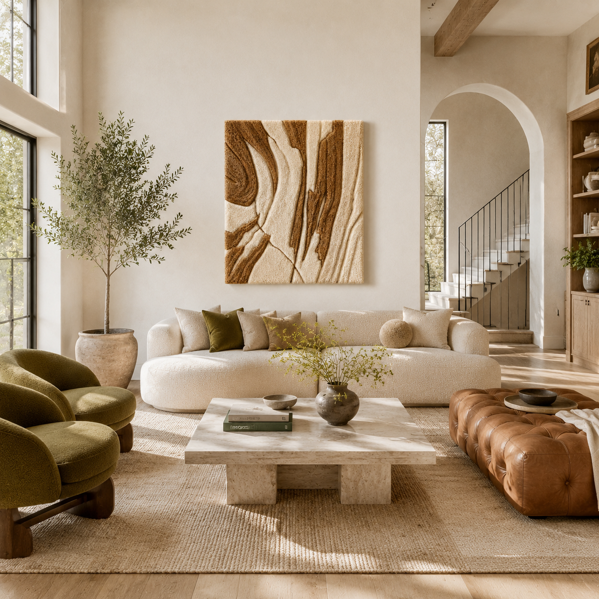 Hewn Earth Driftwood Relief wall art featuring natural driftwood pieces arranged in an artistic display on a neutral background