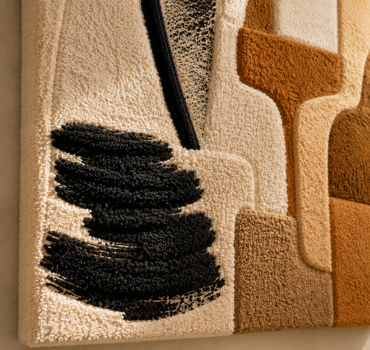 Hewn Earth Earthbound Forms HE-0065 wall art featuring abstract textured design in neutral tones.
