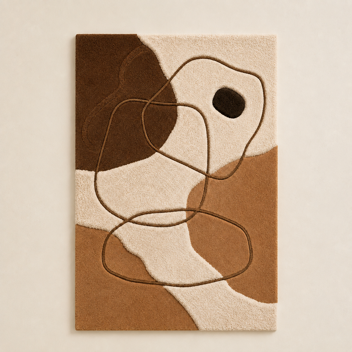 Hewn Earth Contour Lines wall art featuring abstract black and white contour pattern on a canvas or print.