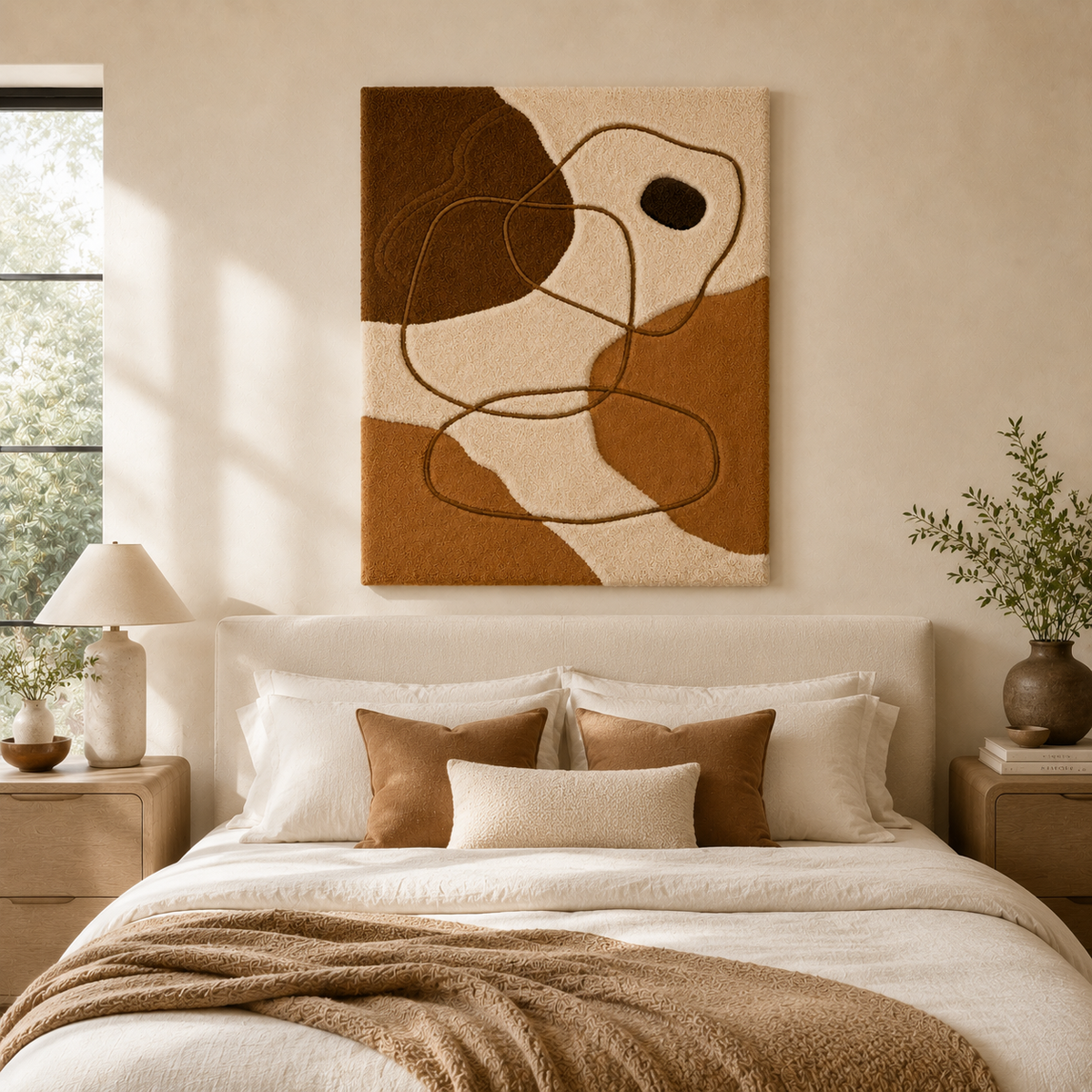 Hewn Earth Contour Lines wall art, HE-0069, abstract black and white geometric design on canvas.