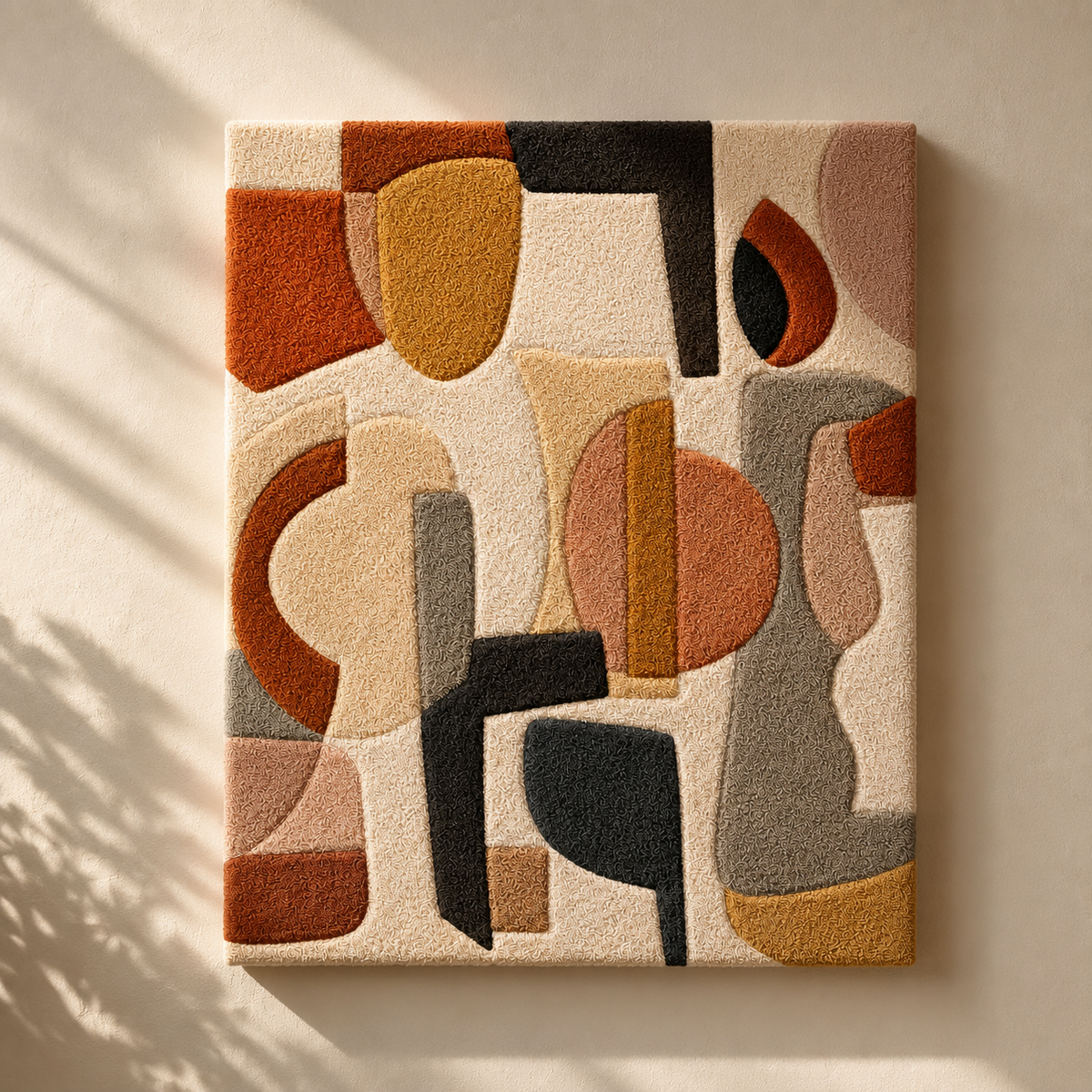 Hewn Earth Desert Composition wall art featuring earthy desert tones and abstract desert landscape design.