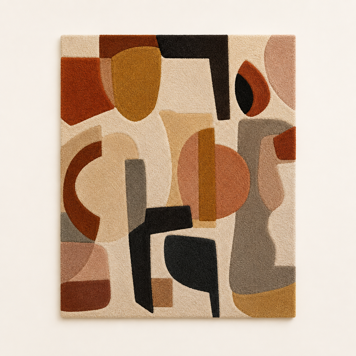 Desert landscape wall art by Hewn Earth, featuring warm tones and textured desert scene in a modern composition.