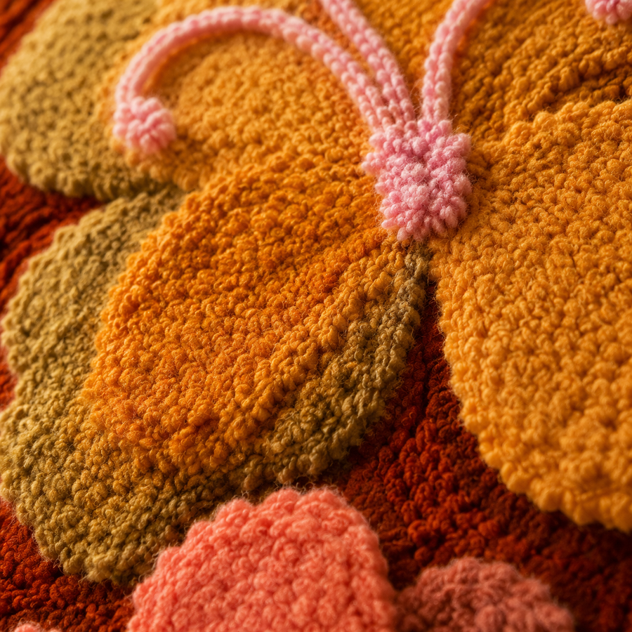 Hewn Earth Amber Petals wall art featuring warm-toned abstract floral design on a textured canvas background.