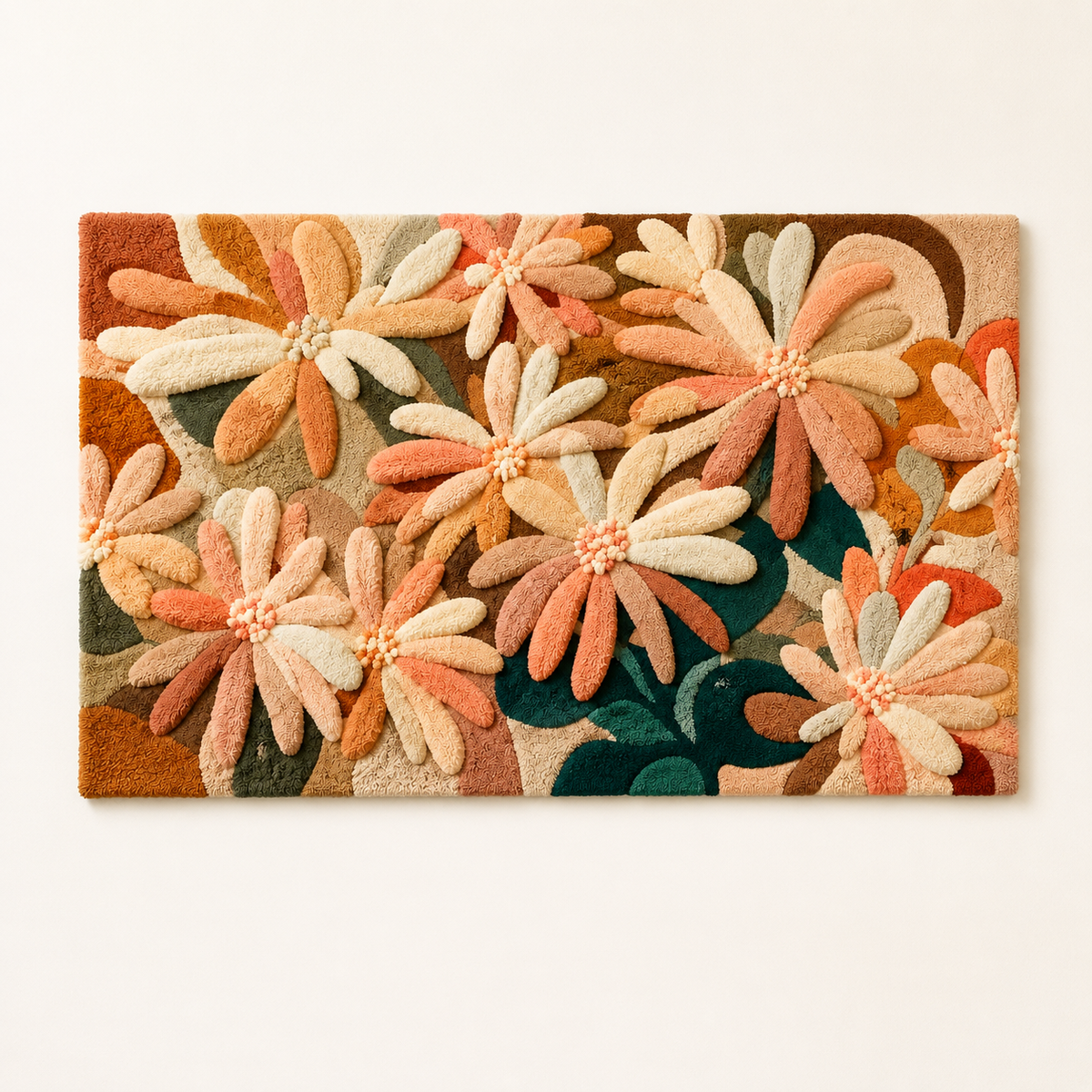 Hewn Earth Daisy Field wall art featuring vibrant floral design on a canvas or framed print, suitable for home decor.