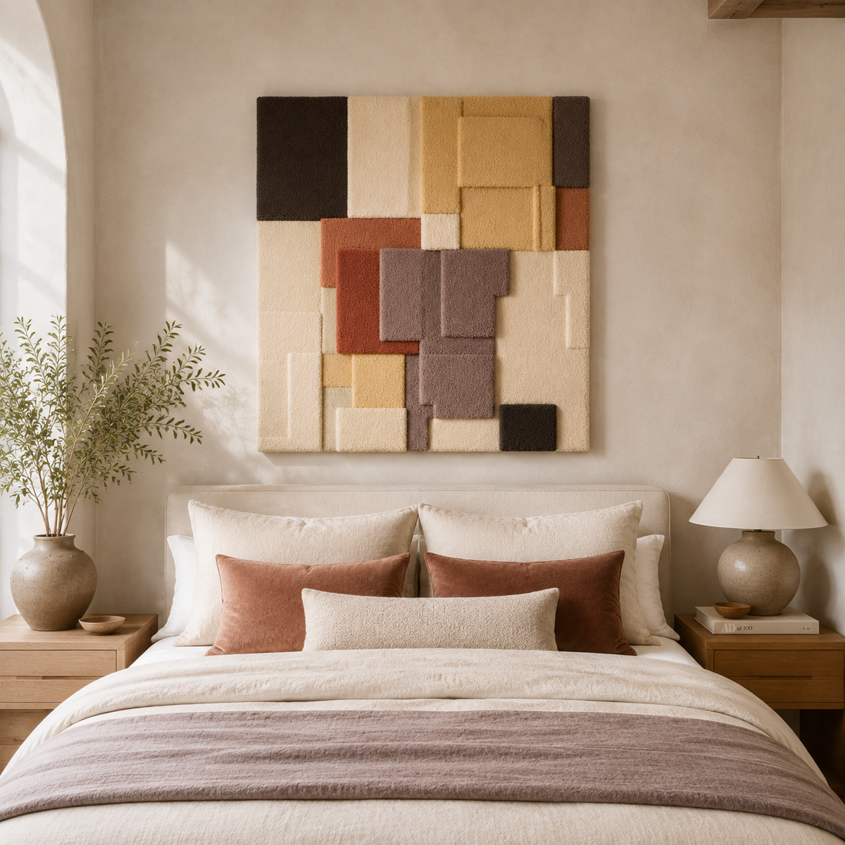 Hewn Earth Botanical Lily wall art, vibrant floral print featuring detailed lily design on a neutral background.