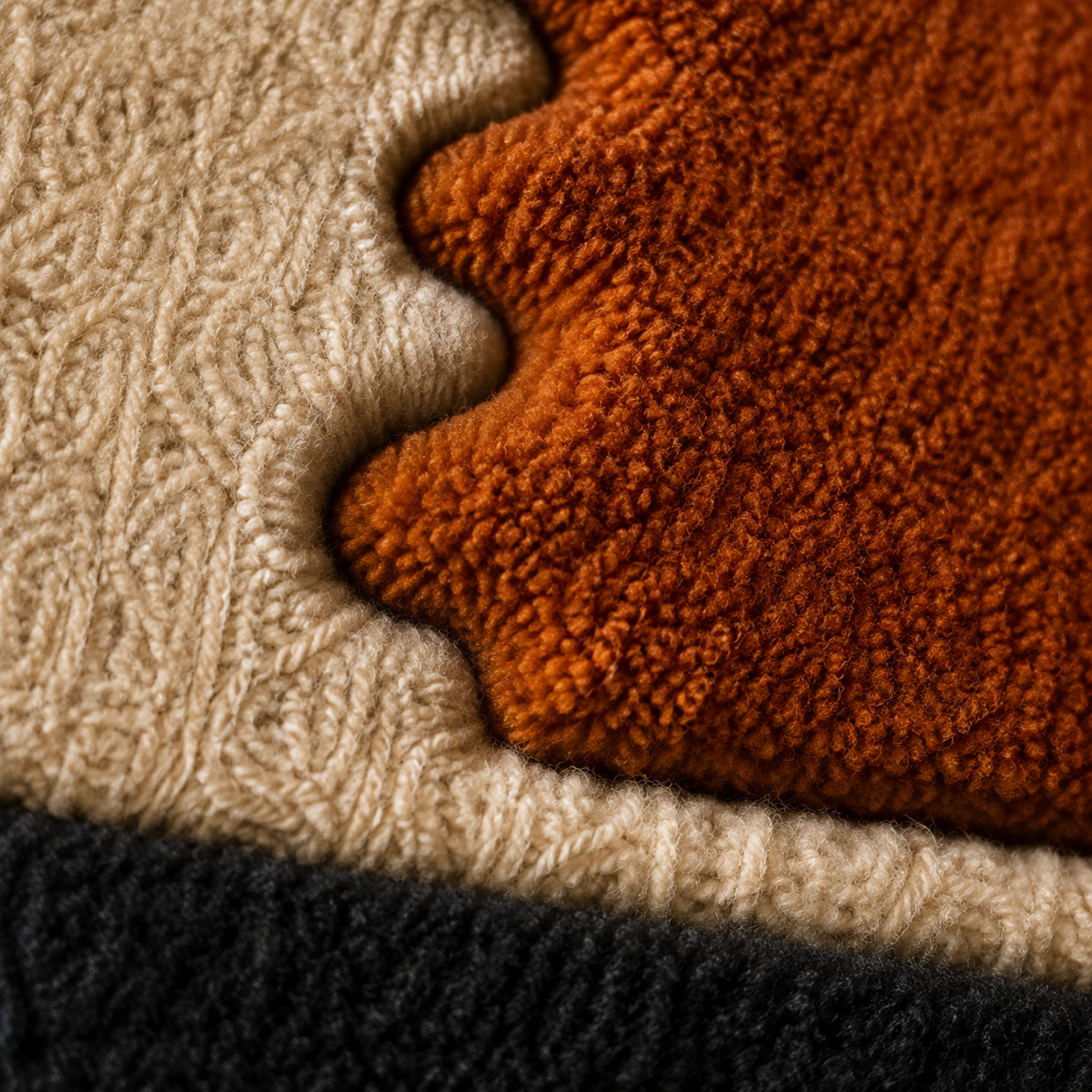 Modernist abstract wall art by Hewn Earth, stacked design with bold shapes and earthy tones for contemporary interior decor.
