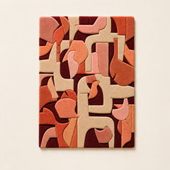 Cubist Coral Abstract