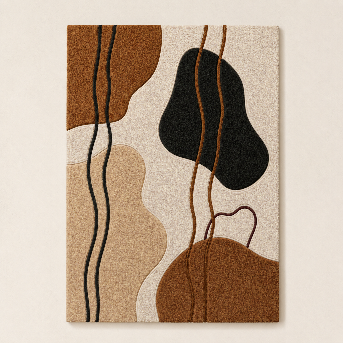 Abstract organic wall art by Hewn Earth, featuring flowing lines and earthy tones in a modern design.
