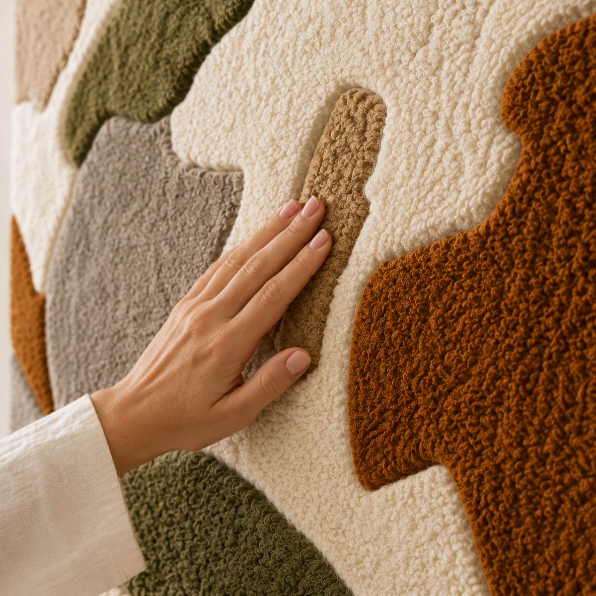 Hewn Earth Sage Camo Abstract wall art featuring a green and beige camouflage-inspired design on canvas.
