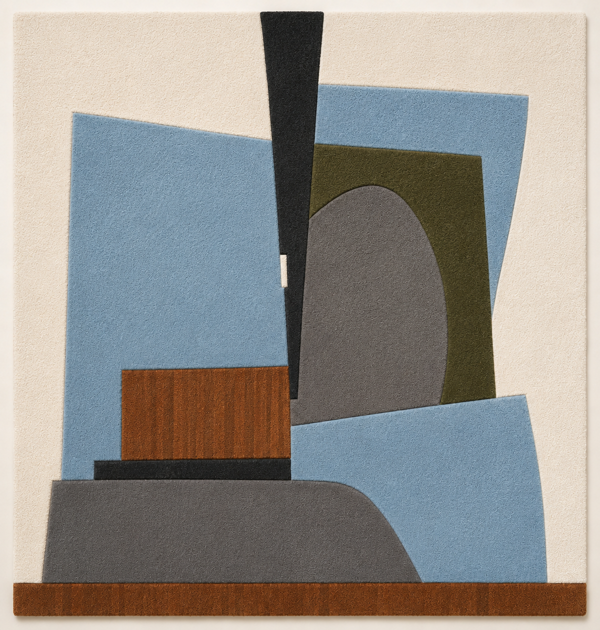 Hewn Earth Nicholson Cubist Abstract wall art in HE-0104 design with geometric shapes and bold colors on a canvas.