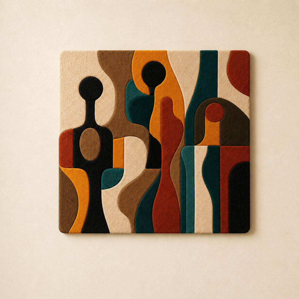 Colorful Vivid Cubist Vessels wall art by Hewn Earth featuring geometric abstract shapes on a neutral background.
