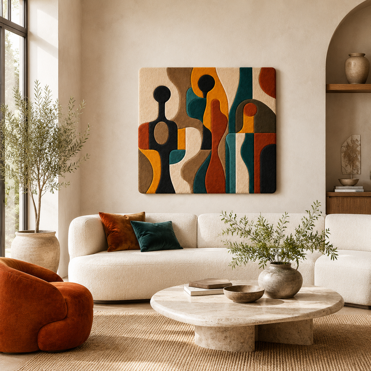 Colorful Vivid Cubist Vessels wall art by Hewn Earth featuring abstract geometric shapes and vibrant hues.