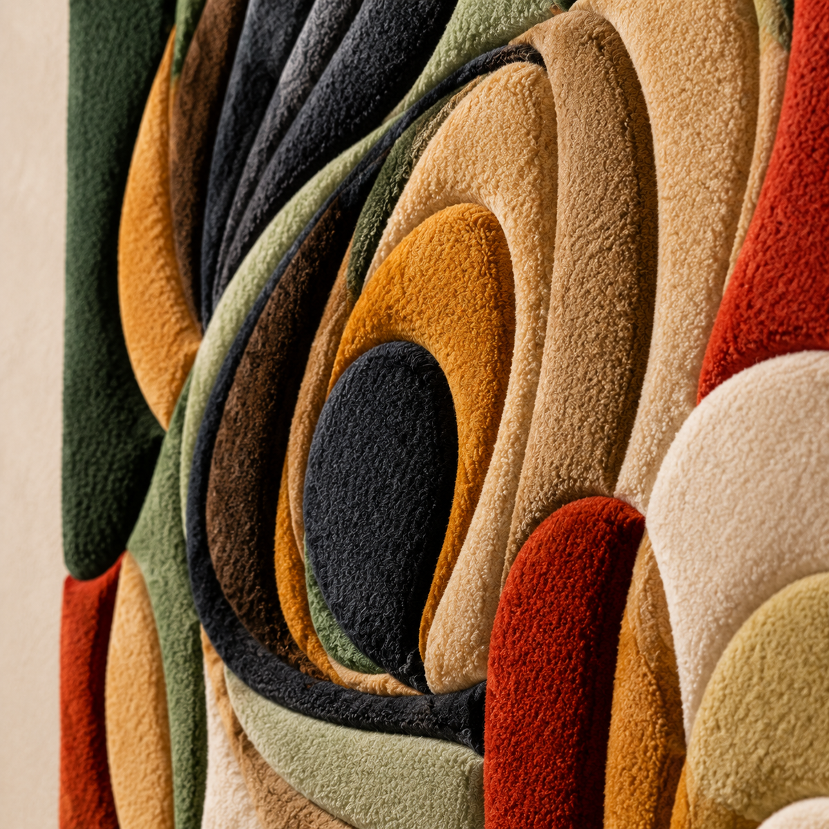 Hewn Earth expressive swirl abstract wall art in vibrant colors, featuring swirling patterns and dynamic design on canvas.