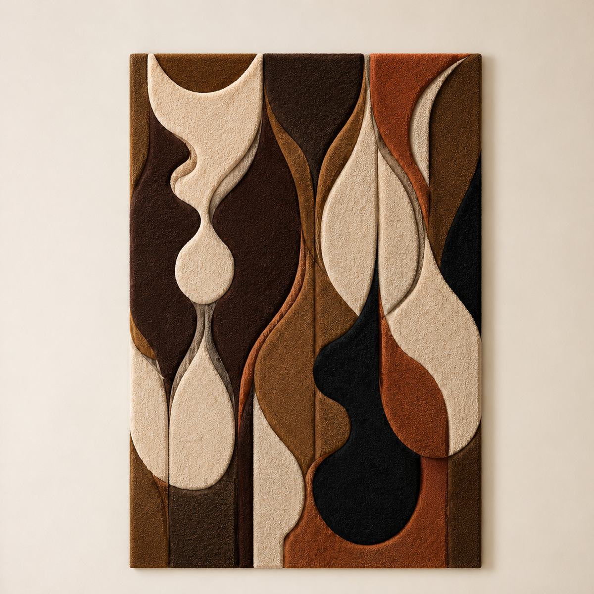 Abstract earthy organic wall art by Hewn Earth featuring natural tones and textured design, suitable for modern interior decor.