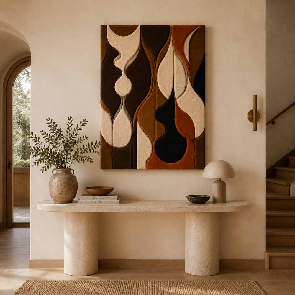 Abstract Earthy Organic wall art by Hewn Earth featuring natural tones and textured design, suitable for modern interior decor.