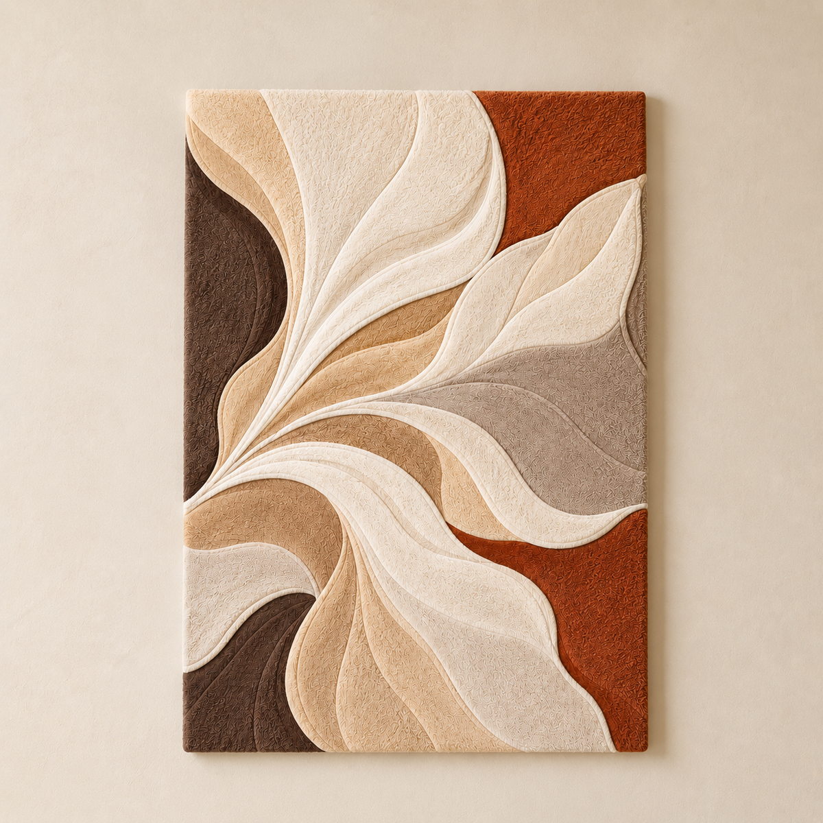 Hewn Earth Swirling Leaves Abstract Wall Art featuring vibrant leaf patterns and swirling design for modern home decor.