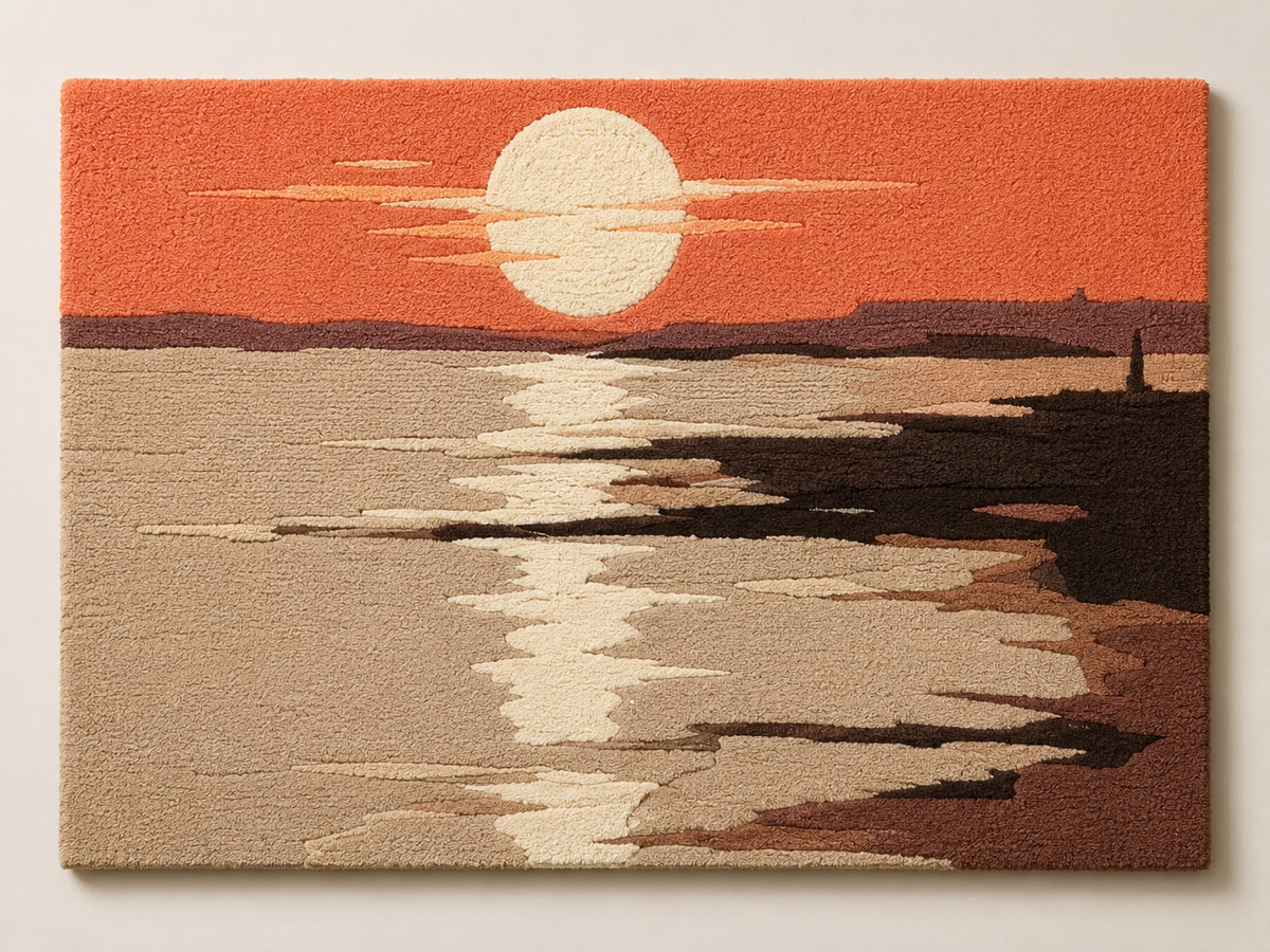 Hewn Earth Coral Horizon HE-0129 wall art featuring abstract coral and ocean-inspired design in vibrant colors.