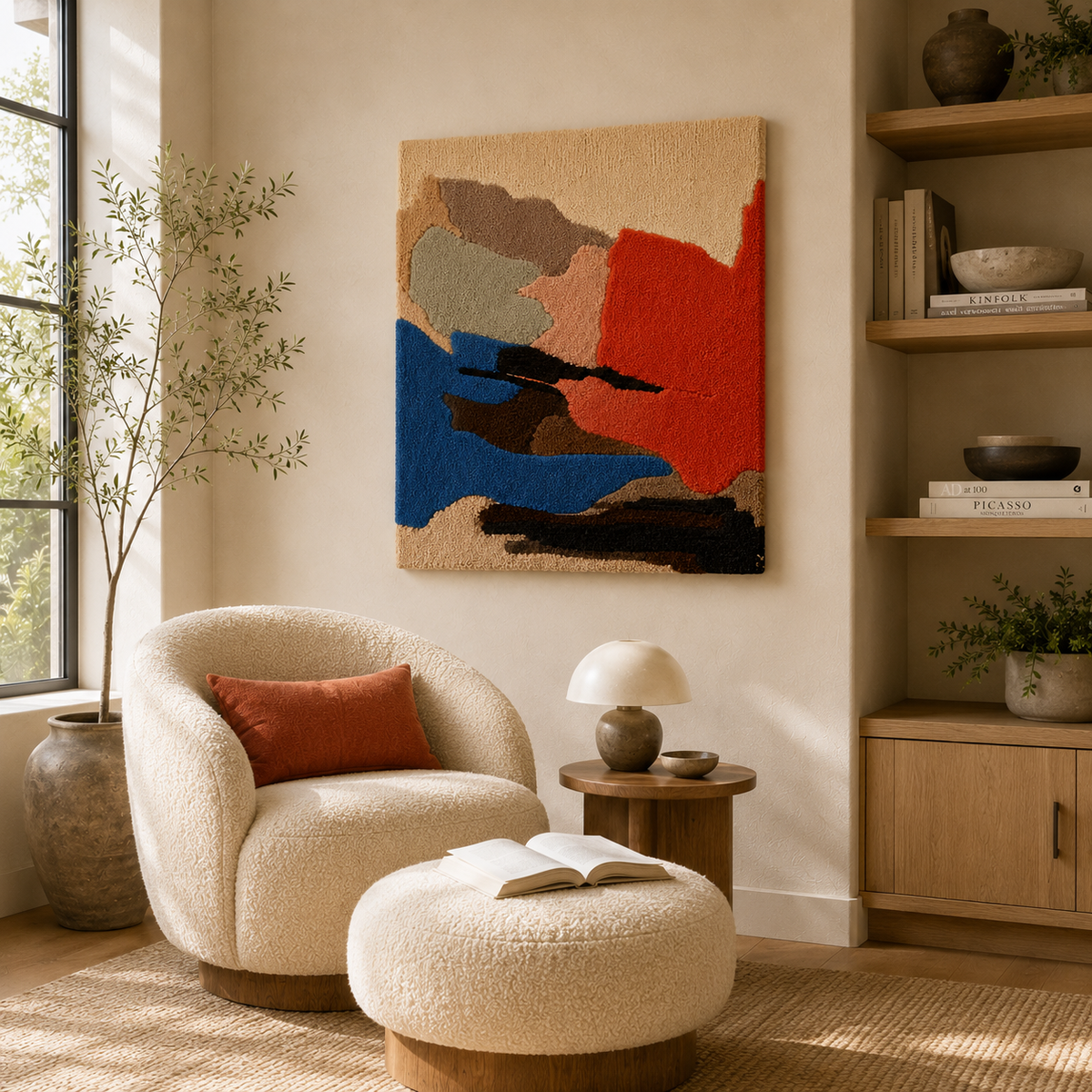 Hewn Earth Painted Coast HE-0133 wall art featuring vibrant coastal landscape painting on canvas.