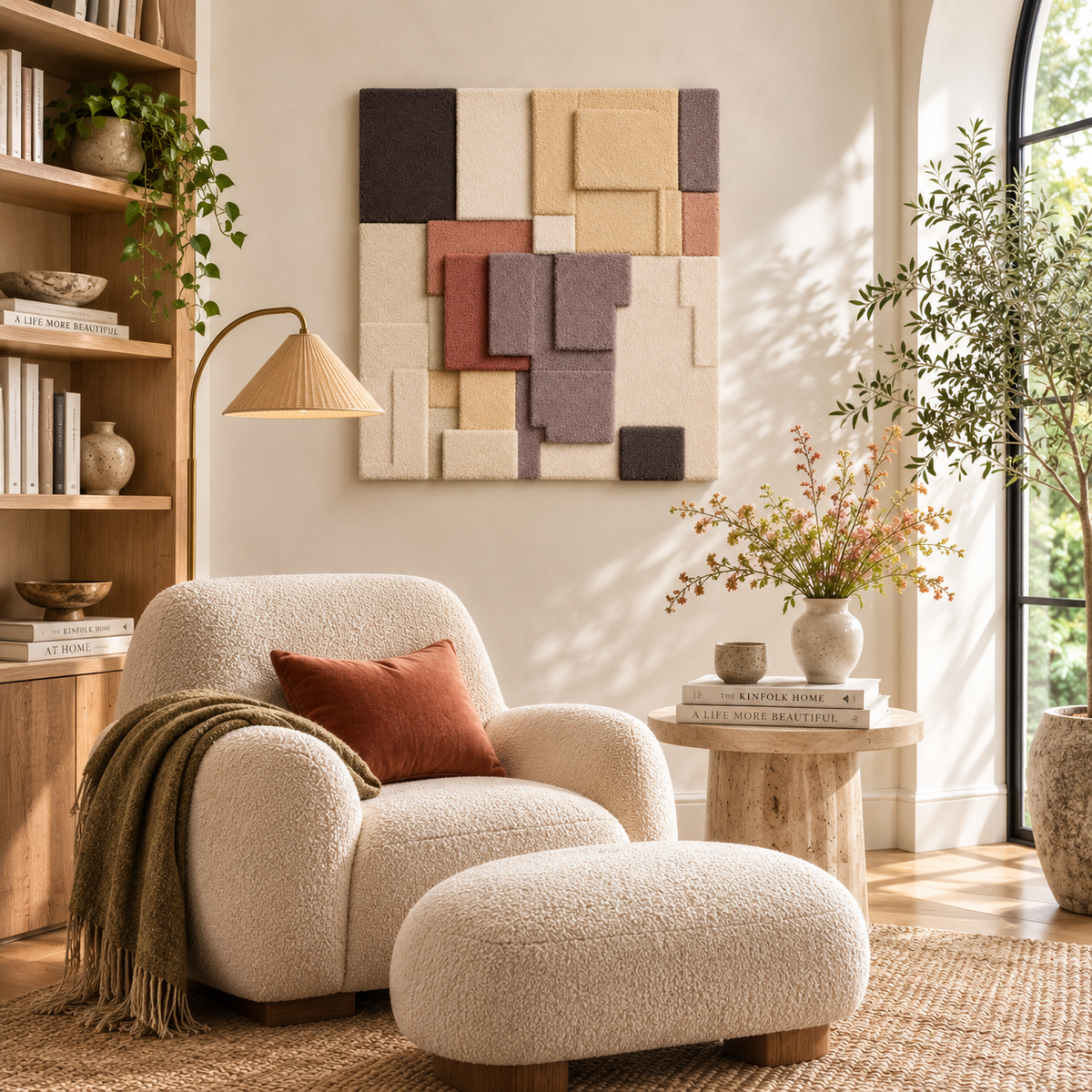 Autumn-themed wall art by Hewn Earth featuring warm fall colors and textured paper design for cozy seasonal decor.