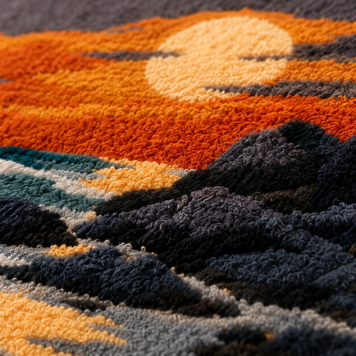 Hewn Earth Ember Coast HE-0141 wall art featuring abstract coastal design in warm earthy tones on a canvas.