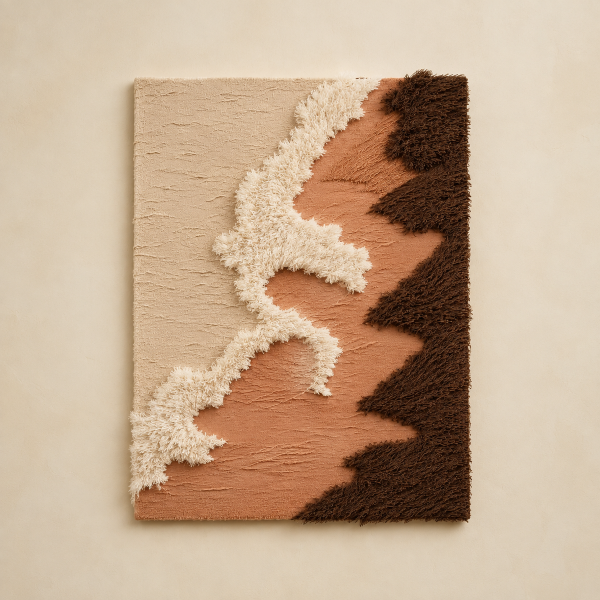 Hewn Earth Terra Ridges HE-0150 wall art featuring textured, earthy-toned abstract design on a neutral background.