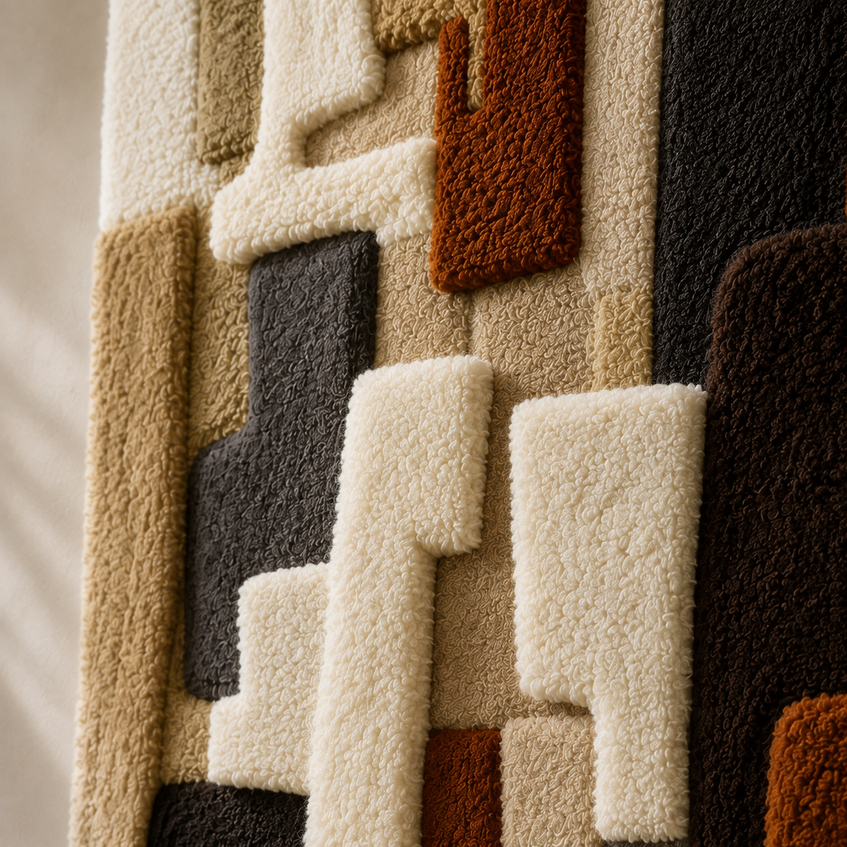 Hewn Earth Layered Field HE-0157 wall art featuring layered, textured earth tones and abstract design on a neutral background