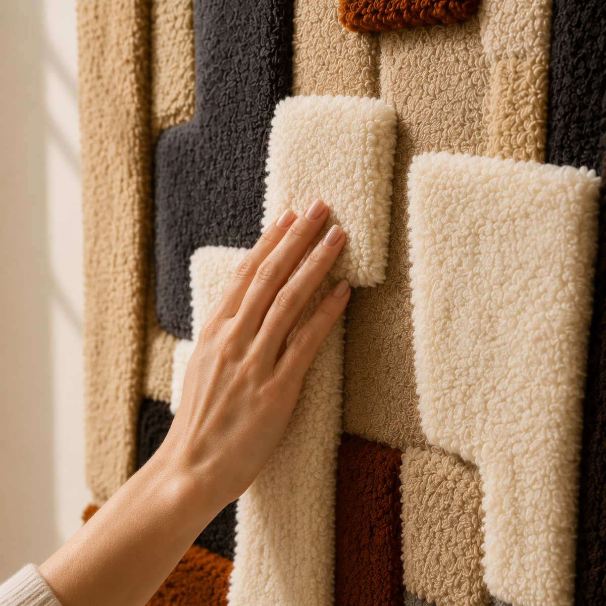 Layered Field wall art by Hewn Earth featuring abstract, textured design in earthy tones for modern interior decor.