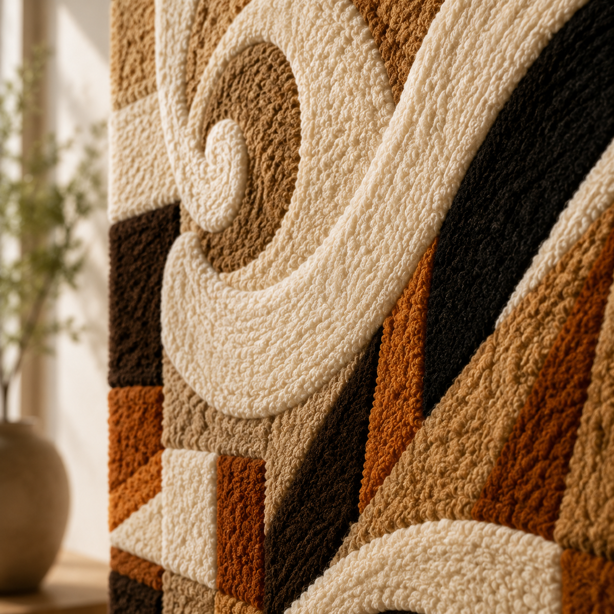 Art Deco Scroll wall art by Hewn Earth, featuring intricate geometric patterns in a stylish design.