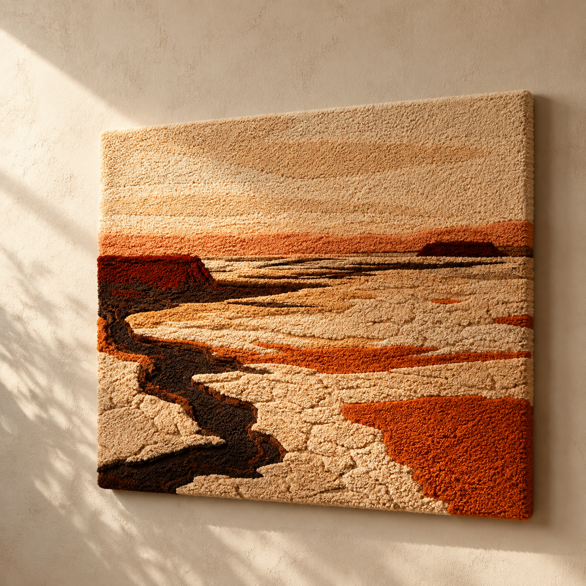 Hewn Earth River Through Canyon wall art print showcasing a scenic canyon river landscape in vibrant colors.
