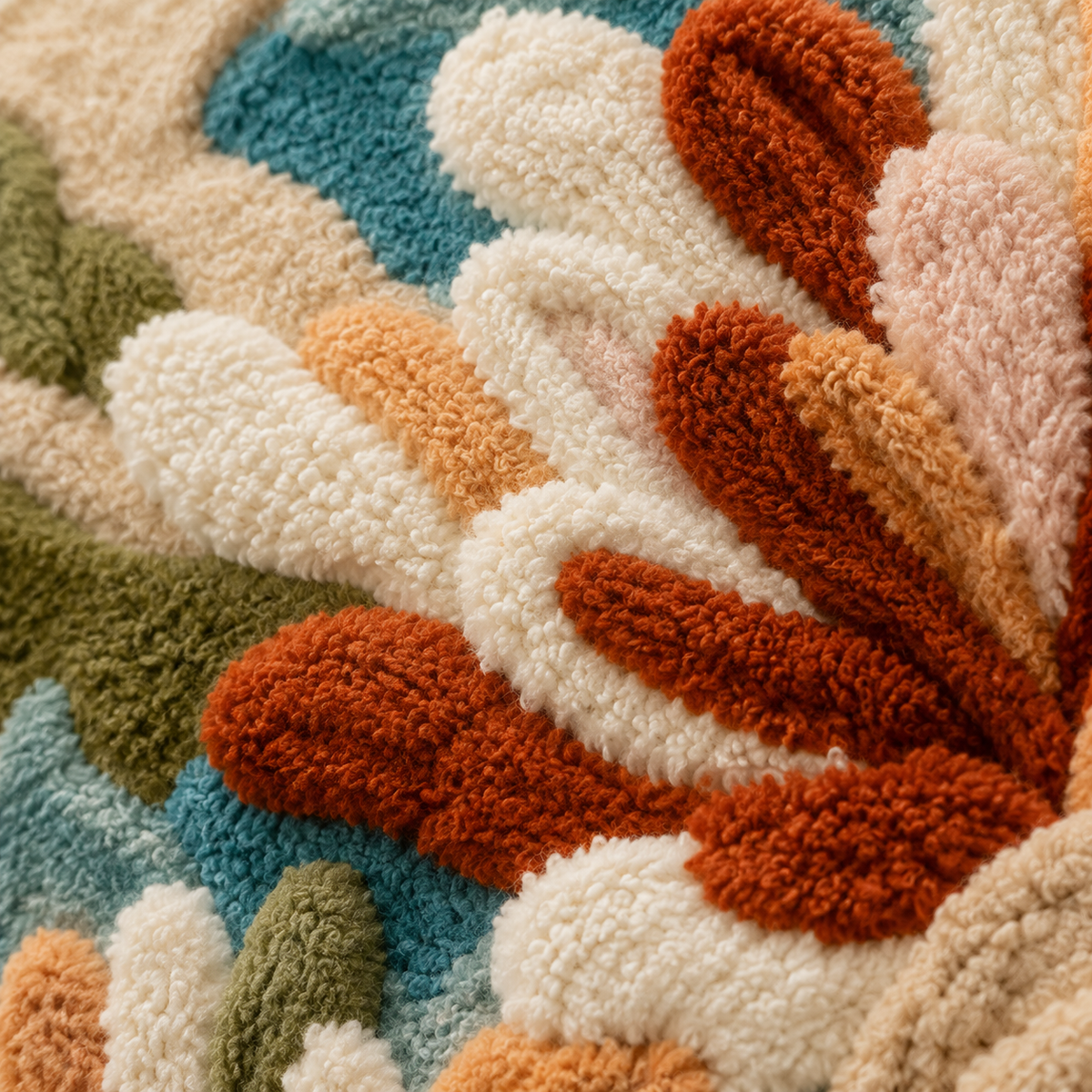 Hewn Earth Wildflower Cascade wall art featuring vibrant, colorful wildflowers in a cascading arrangement on a neutral background.