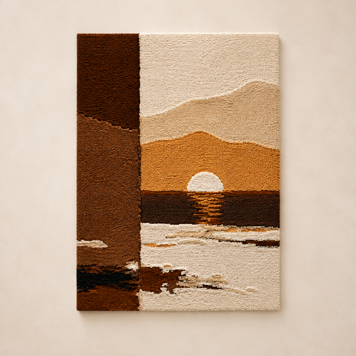 Minimal Sunset wall art by Hewn Earth featuring warm tones and abstract design, perfect for modern home decor.