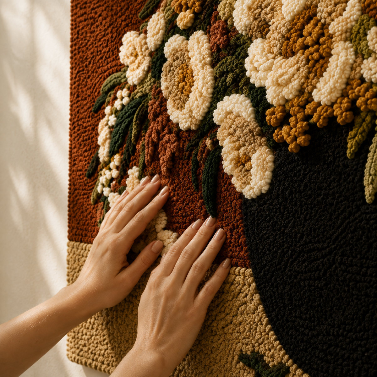Dutch Still Life wall art by Hewn Earth featuring a detailed painting of flowers and fruit in a classic still life style.