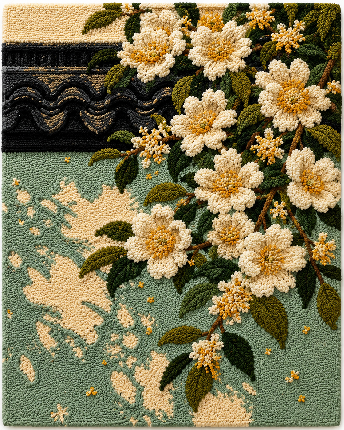 Sage Meadow wall art by Hewn Earth featuring a nature-inspired design with earthy green and beige tones, suitable for home decor.