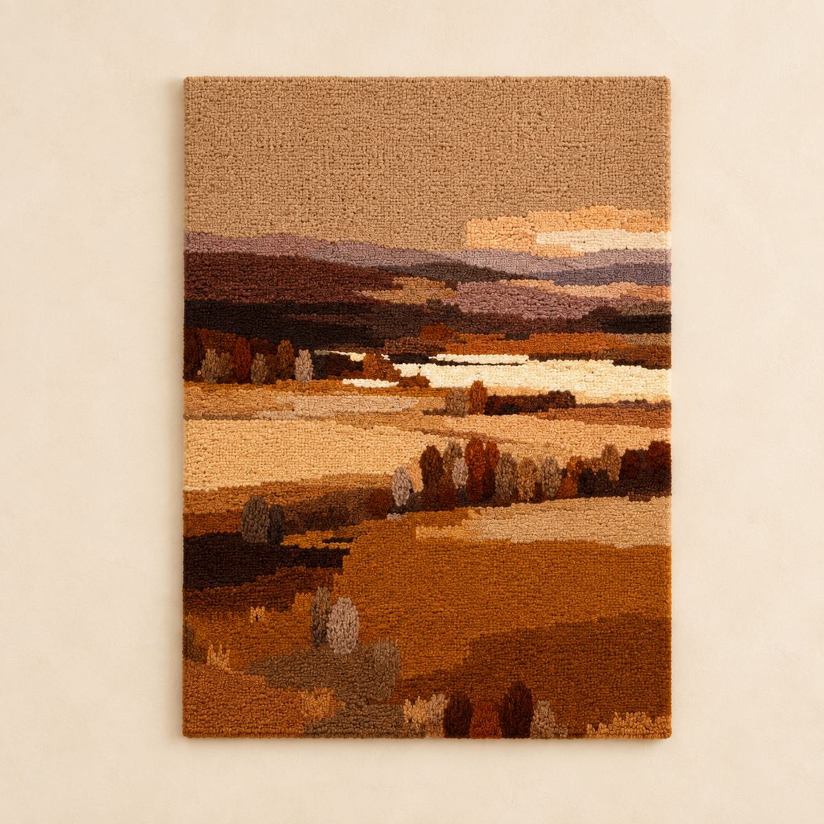 Rust Highlands wall art by Hewn Earth featuring textured, rust-colored abstract design suitable for modern interior decor.