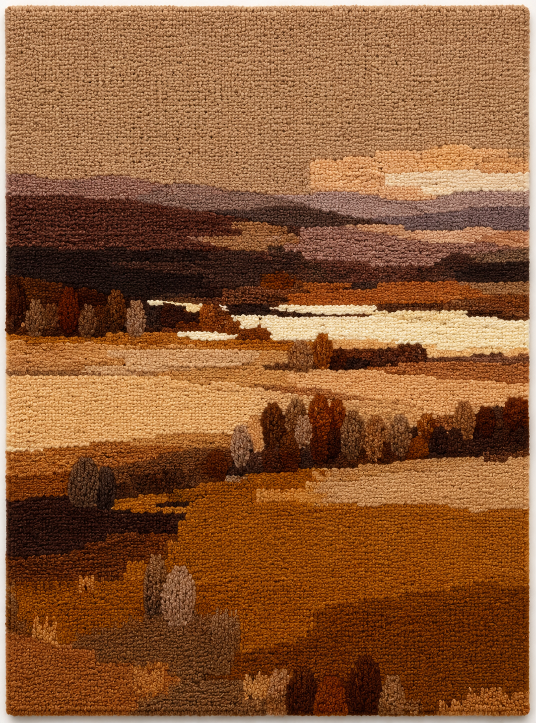 Rust Highlands wall art by Hewn Earth featuring textured rust-colored abstract design on canvas.