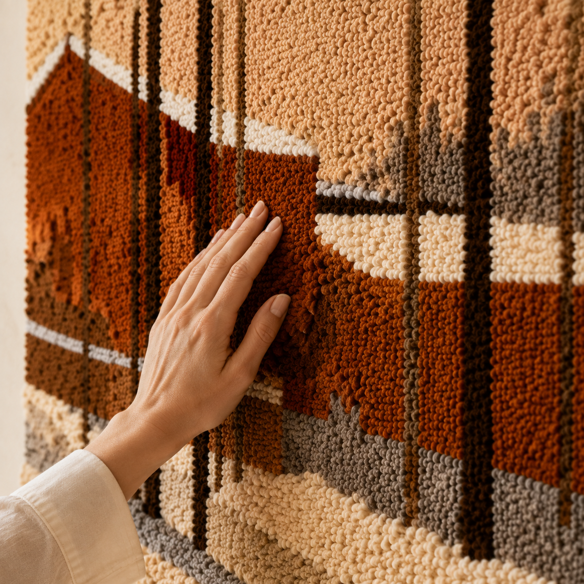 Hewn Earth Terracotta Winter wall art featuring textured terracotta surface with seasonal winter design, suitable for home decor.
