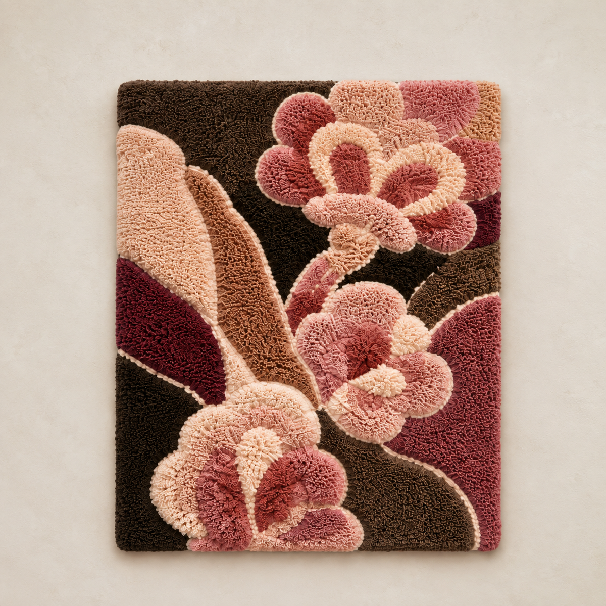 Pink peony cluster wall art by Hewn Earth featuring vibrant pink peonies in a natural floral arrangement.