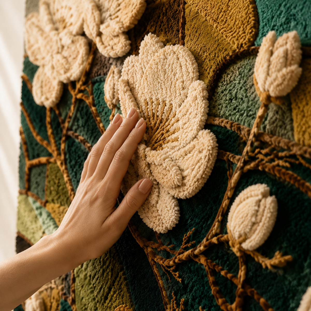 Magnolia Mosaic wall art by Hewn Earth featuring a colorful mosaic design for decorative interior wall decor.