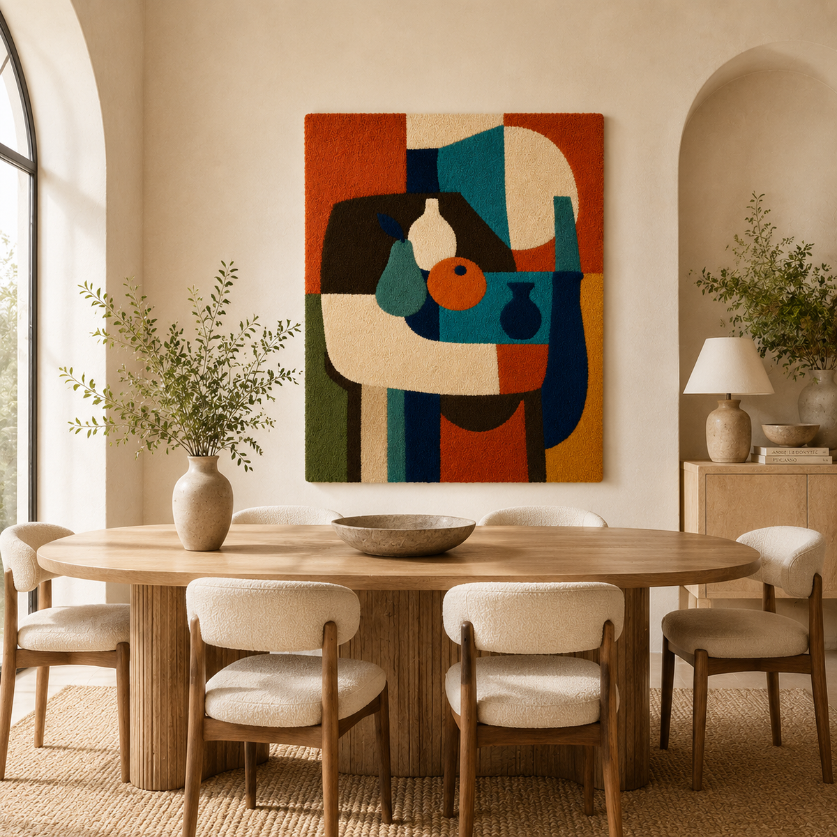 Hewn Earth Studio Still Life wall art featuring a minimalist botanical design on a neutral background.