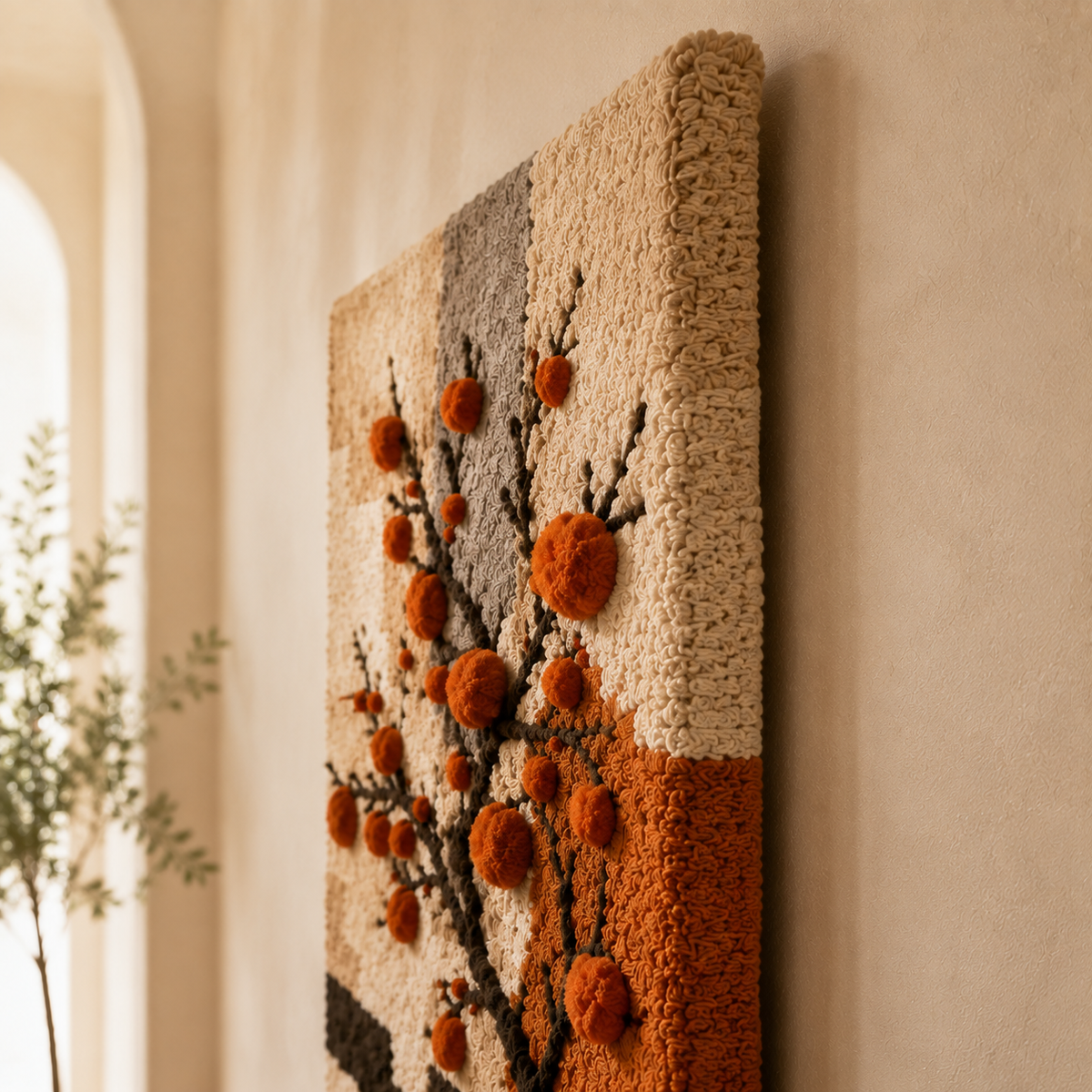 Autumn Orchard wall art by Hewn Earth featuring warm autumn leaves and orchard scenery, ideal for home decor.