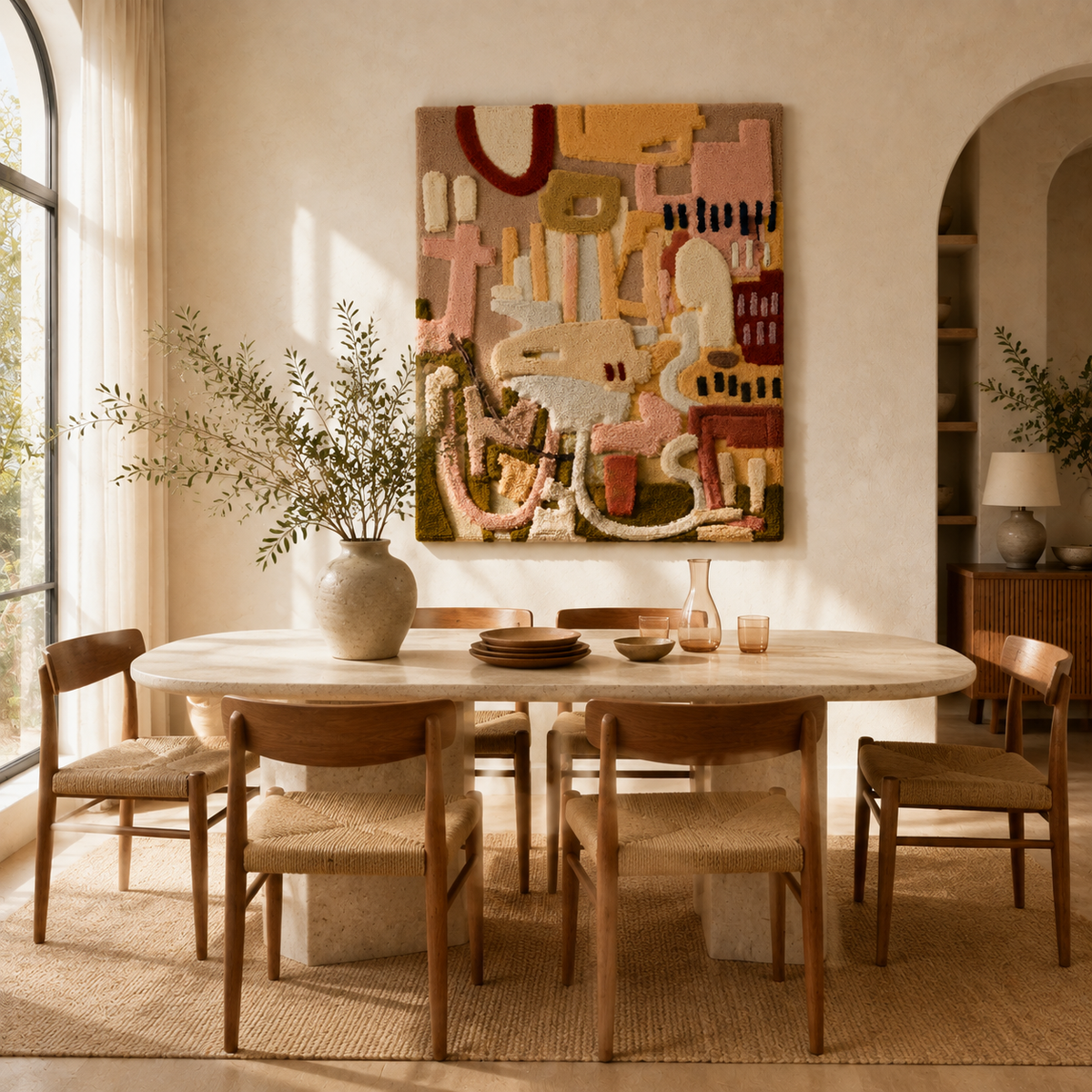 Hewn Earth Studio Fragments HE-0245 wall art featuring abstract textured design on a neutral background.