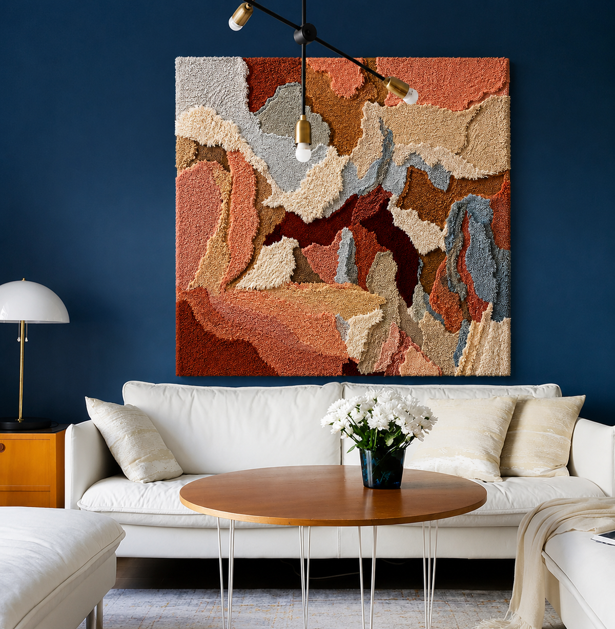 Desert collage wall art by Hewn Earth featuring sandy desert landscape with warm tones and textured details.