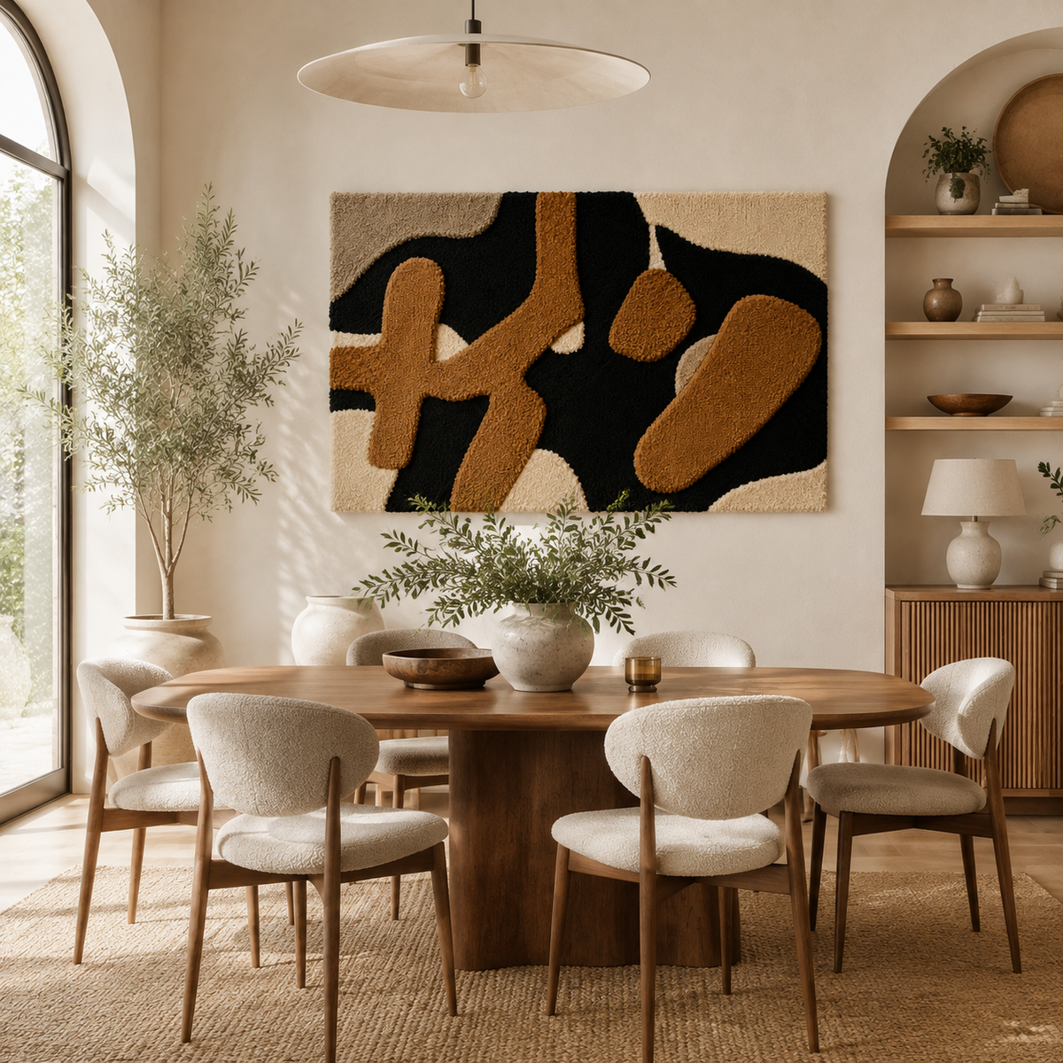 Night Crossing wall art by Hewn Earth featuring a serene night scene with abstract crossing patterns on a textured background.