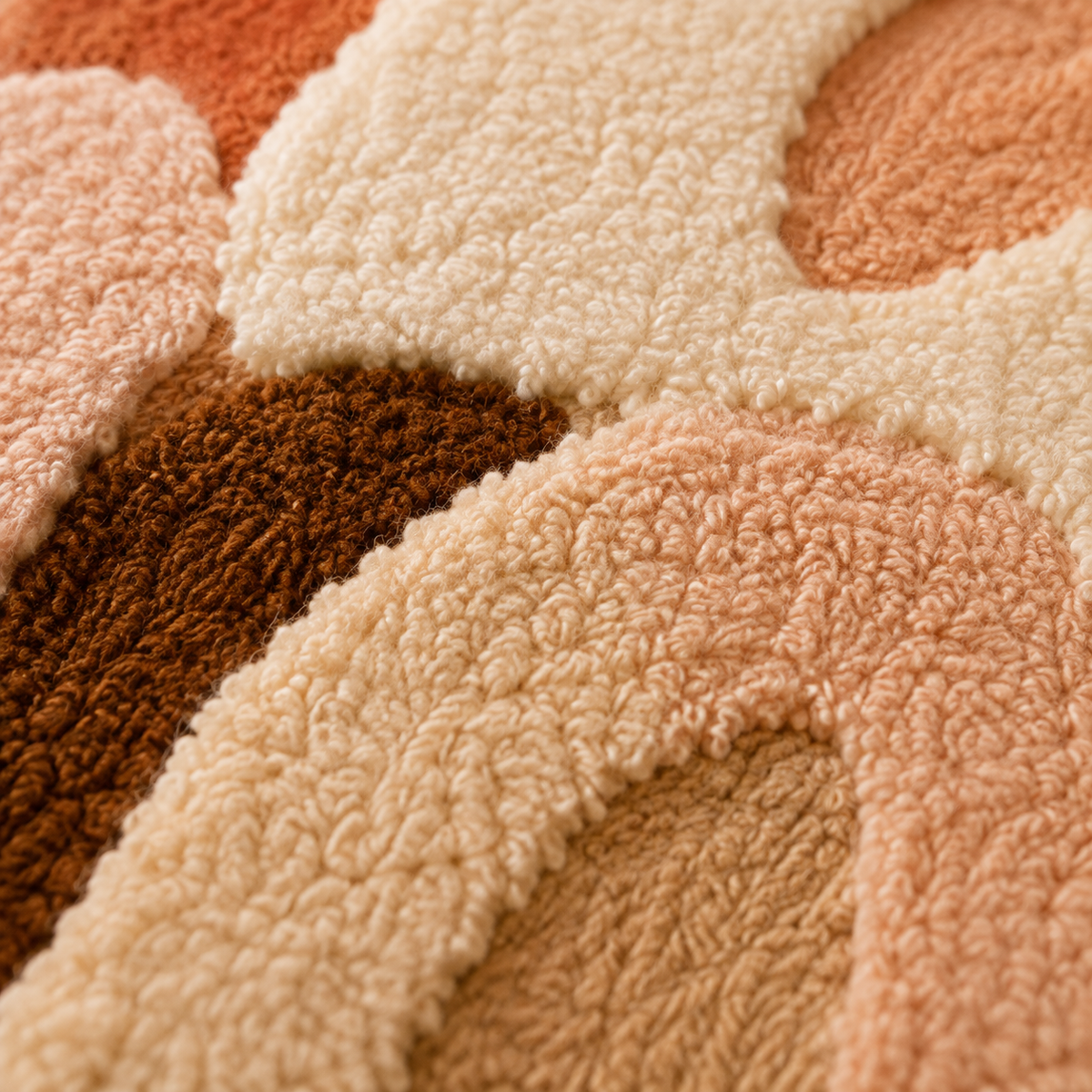 Hewn Earth Blush Scales wall art featuring abstract, textured pink and beige scale design on a neutral background.
