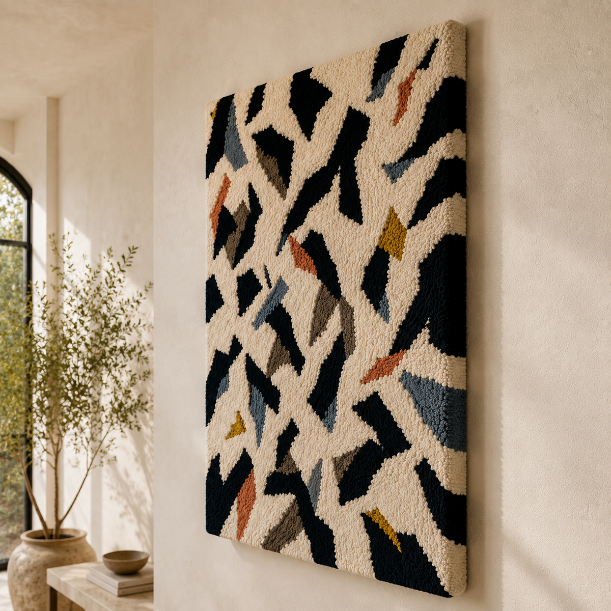 Colorful ink confetti wall art by Hewn Earth featuring vibrant abstract splashes and textured designs for modern home decor.