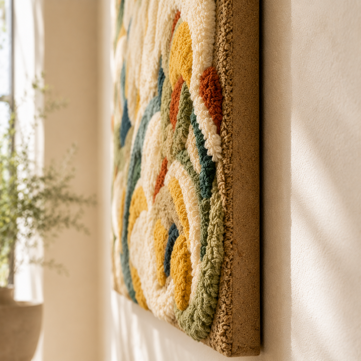 Golden Current wall art by Hewn Earth featuring a golden-toned abstract design on a textured surface.