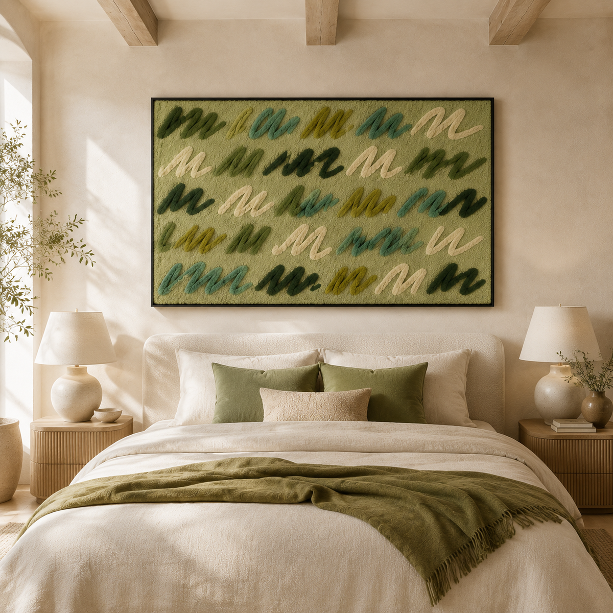 Hewn Earth Meadow Marks HE-0257 wall art featuring a nature-inspired design with vibrant colors and intricate details.